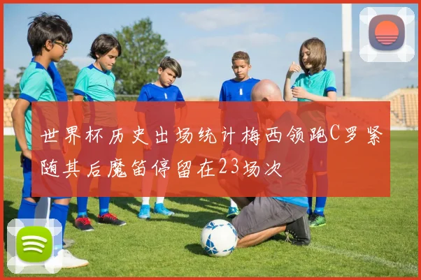 世界杯历史出场统计梅西领跑C罗紧随其后魔笛停留在23场次
